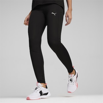 PUMA Skinny Workout Pants 'Evostripe' in Black: front