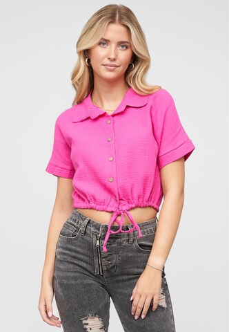Cloud5ive Bluse in Pink: Vorderseite