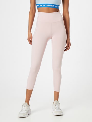 UNDER ARMOUR Skinny Sporthose 'Meridian' in Pink: predná strana