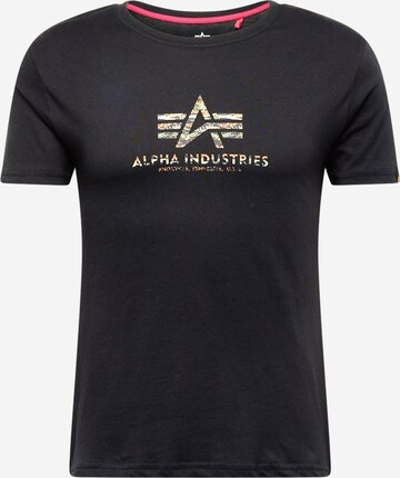 ALPHA INDUSTRIES T-shirt i svart: framsida