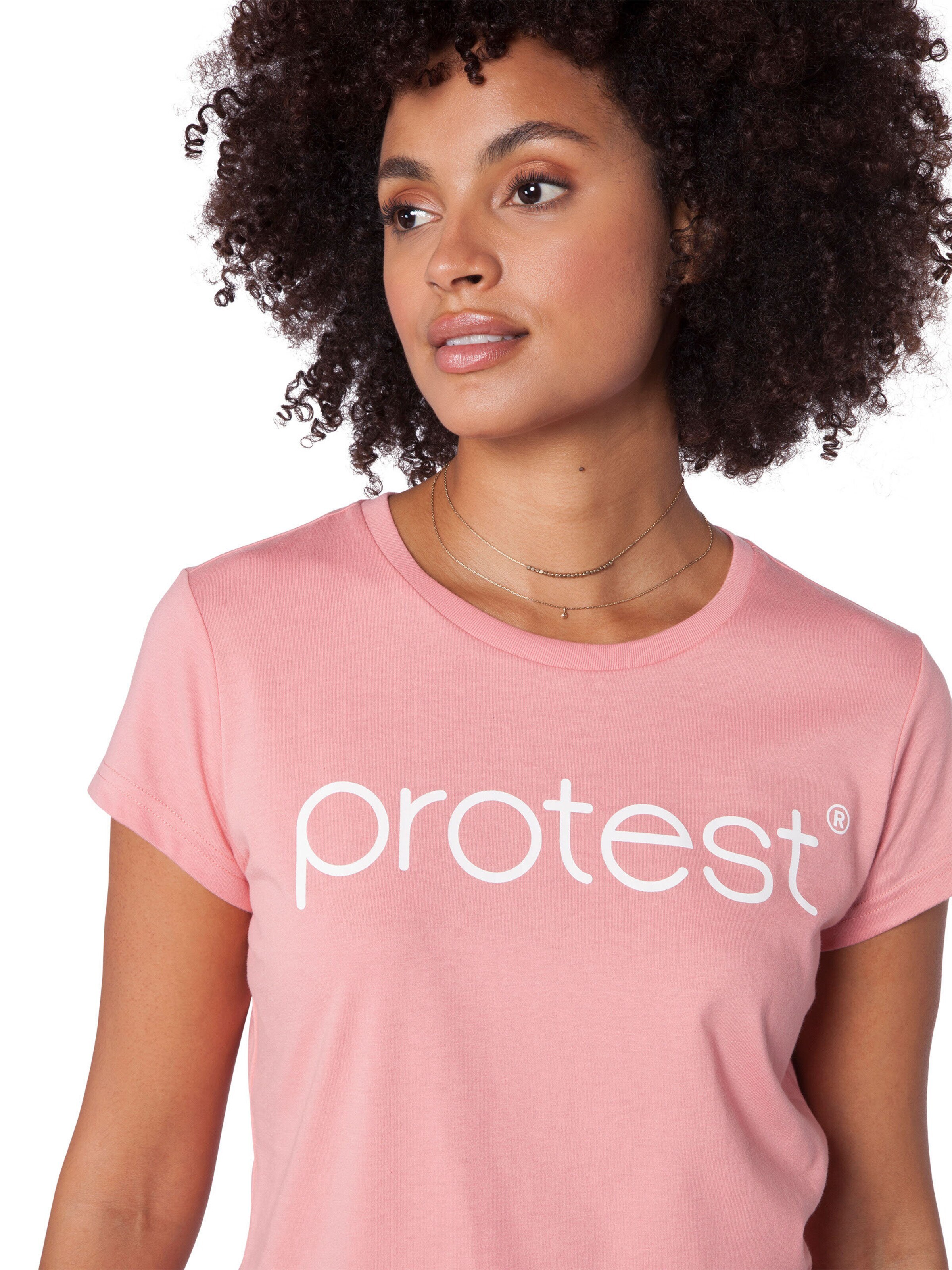 PROTEST Shirt 'CLASSIC LOGO T-SHIRT' in Roze