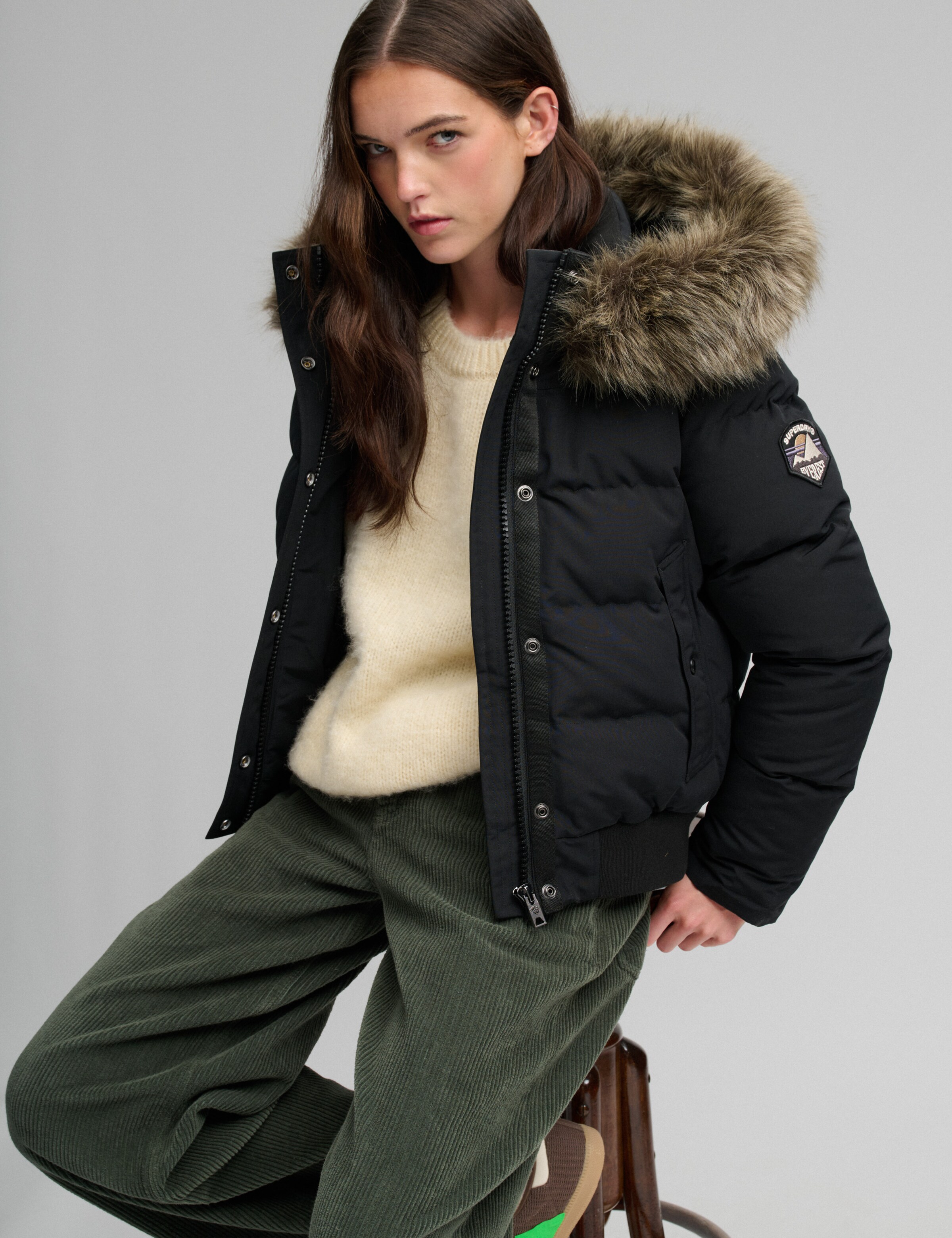 Superdry & Co Winter Jacket 'Everest' in Black