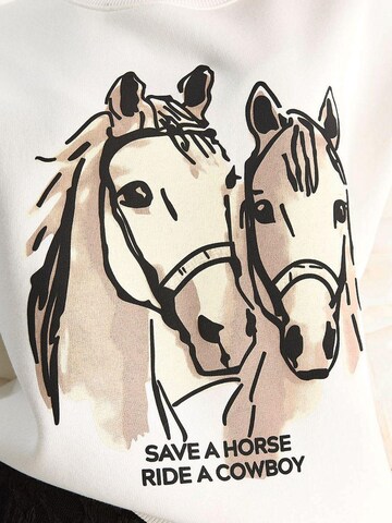 Sweat-shirt Bianco Lucci en blanc