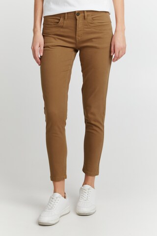Fransa Slim fit Jeans in Brown: front