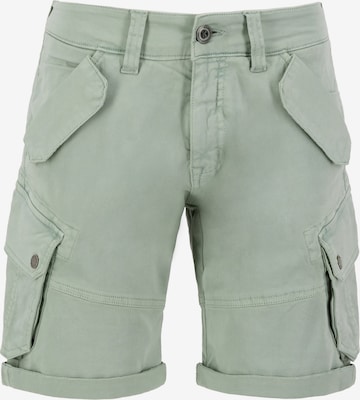 ALPHA INDUSTRIES Slimfit Cargobroek in Groen: voorkant