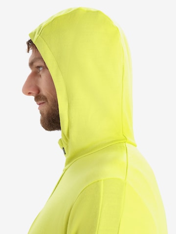 ICEBREAKER Athletic Zip-Up Hoodie 'M Quantum III' in Yellow