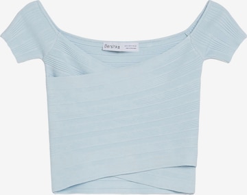 Top di Bershka in blu: frontale