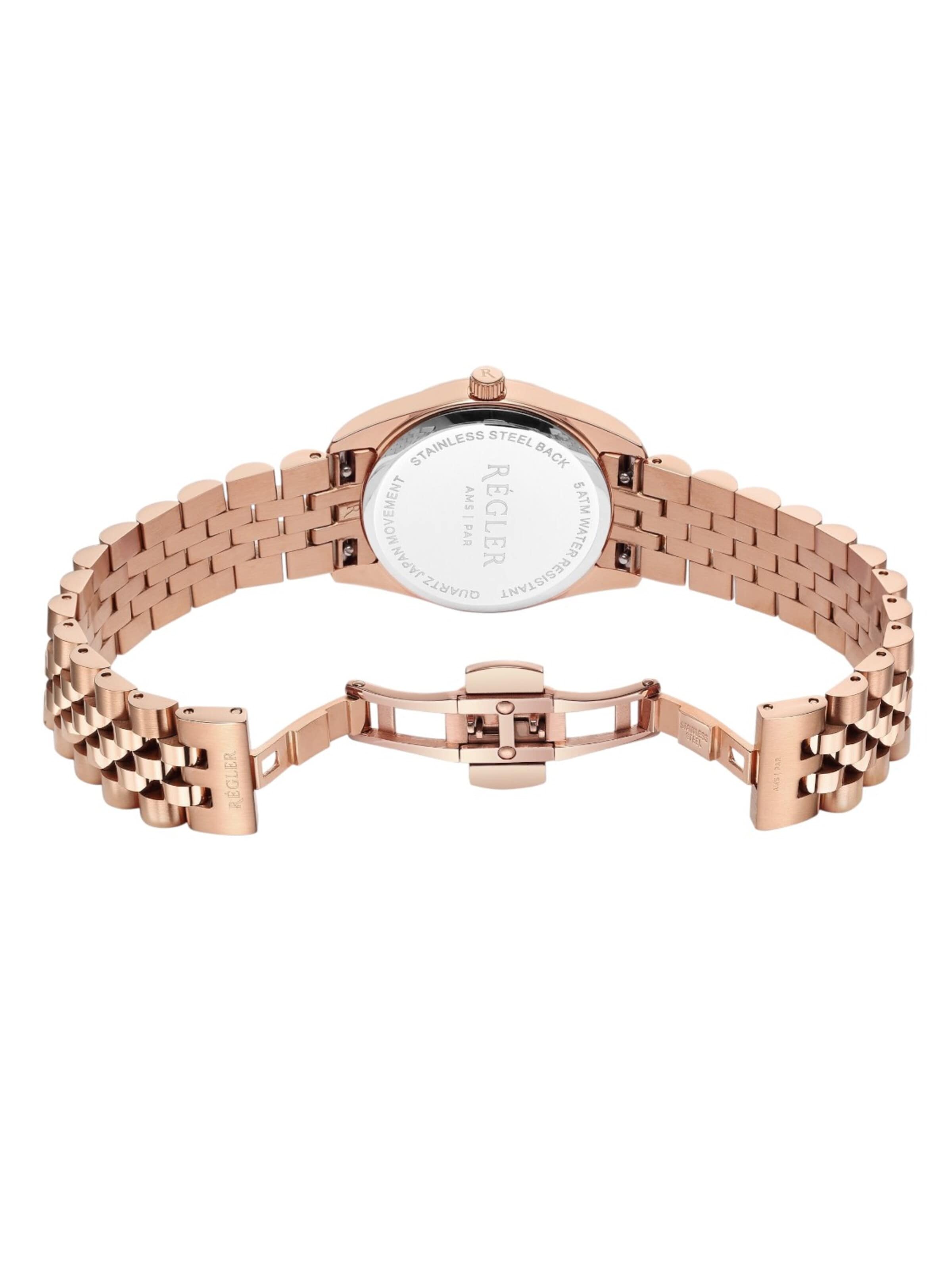 Régler Analogové hodinky 'Régler Infinité Steel Silver/Rose Gold - Pearl' – zlatá