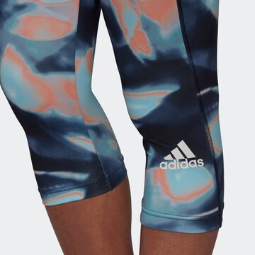 ADIDAS PERFORMANCE Skinny Sporthose in Blau