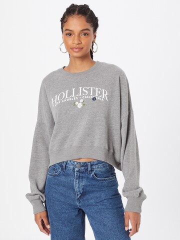 HOLLISTER Μπλούζα φούτερ σε γκρι: μπροστά