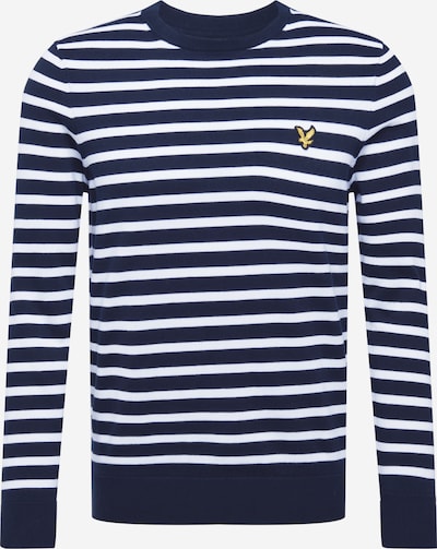 Lyle & Scott Trui in de kleur Navy / Wit, Productweergave