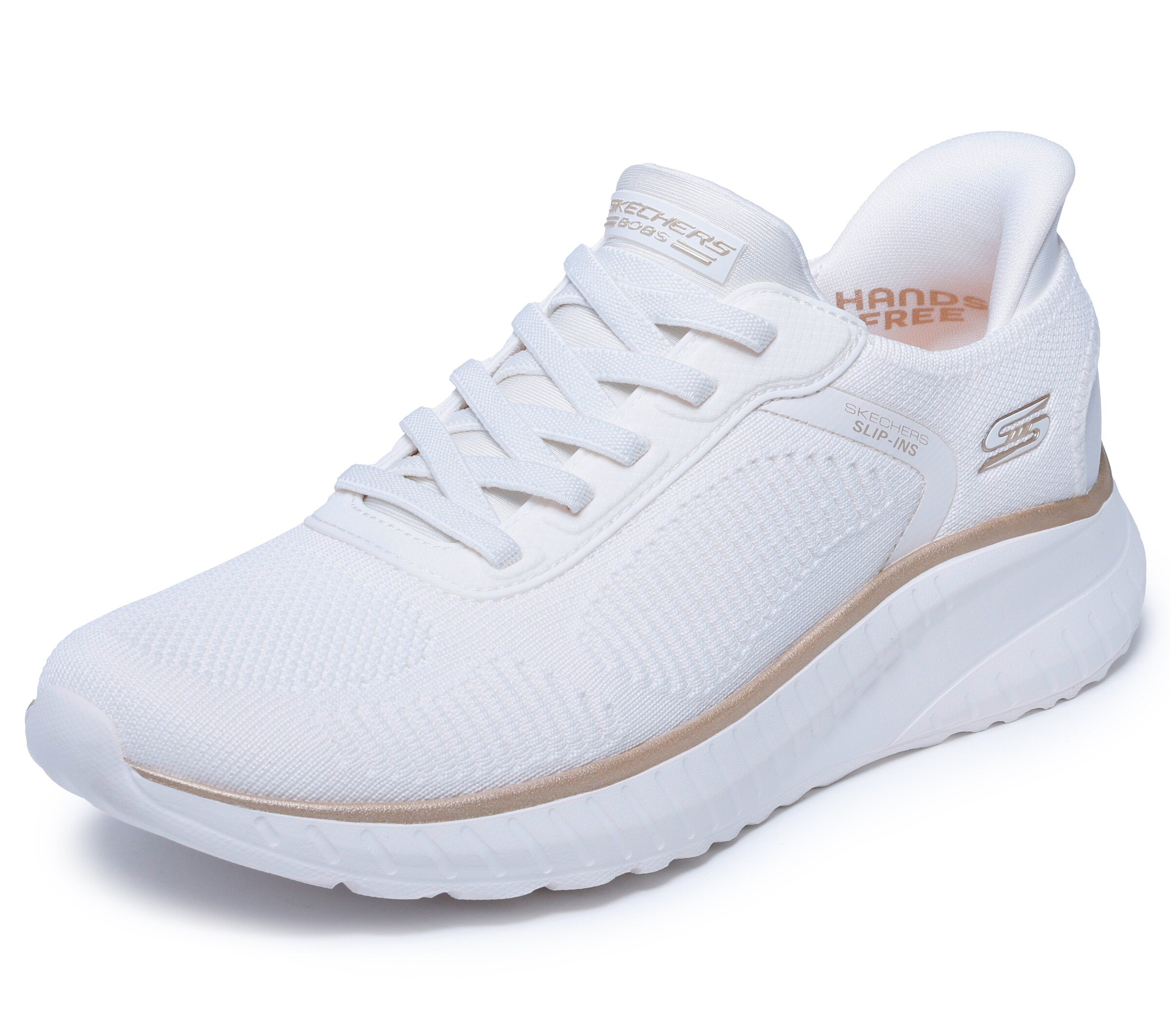 Baskets basses 'Bobs Squad' SKECHERS en blanc : devant
