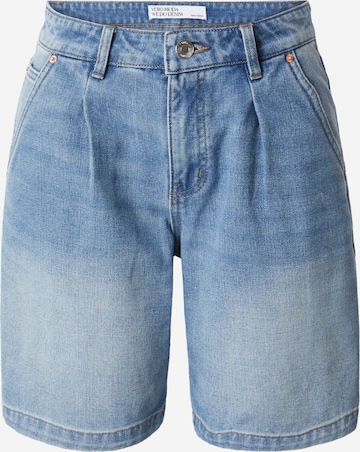 VERO MODA Regular Bandplooi jeans 'Evelyn' in Blauw: voorkant