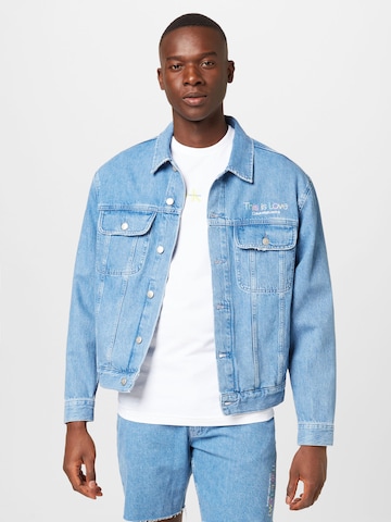 Veste mi-saison Calvin Klein Jeans en bleu : devant