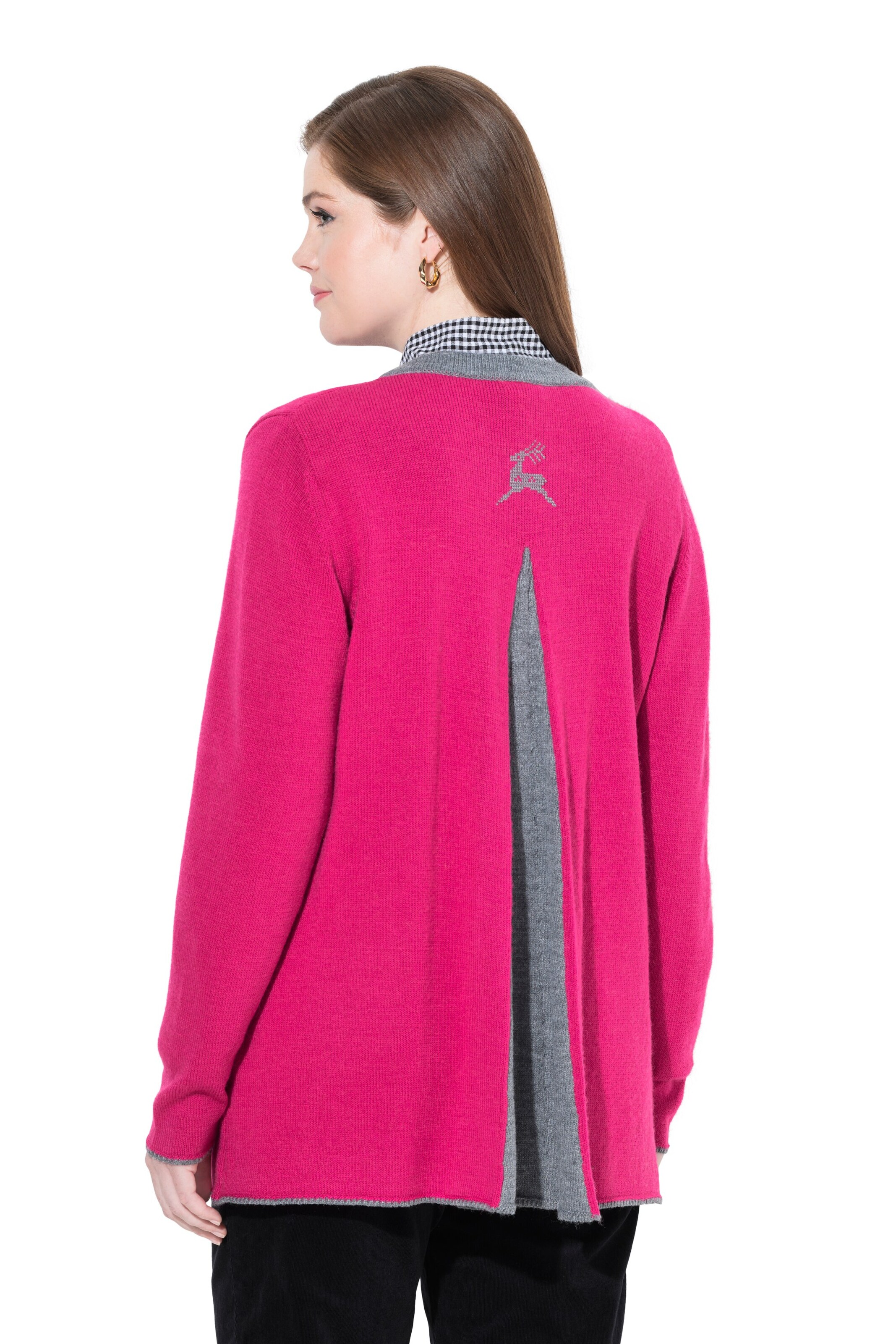 Ulla Popken Knit Cardigan in Pink