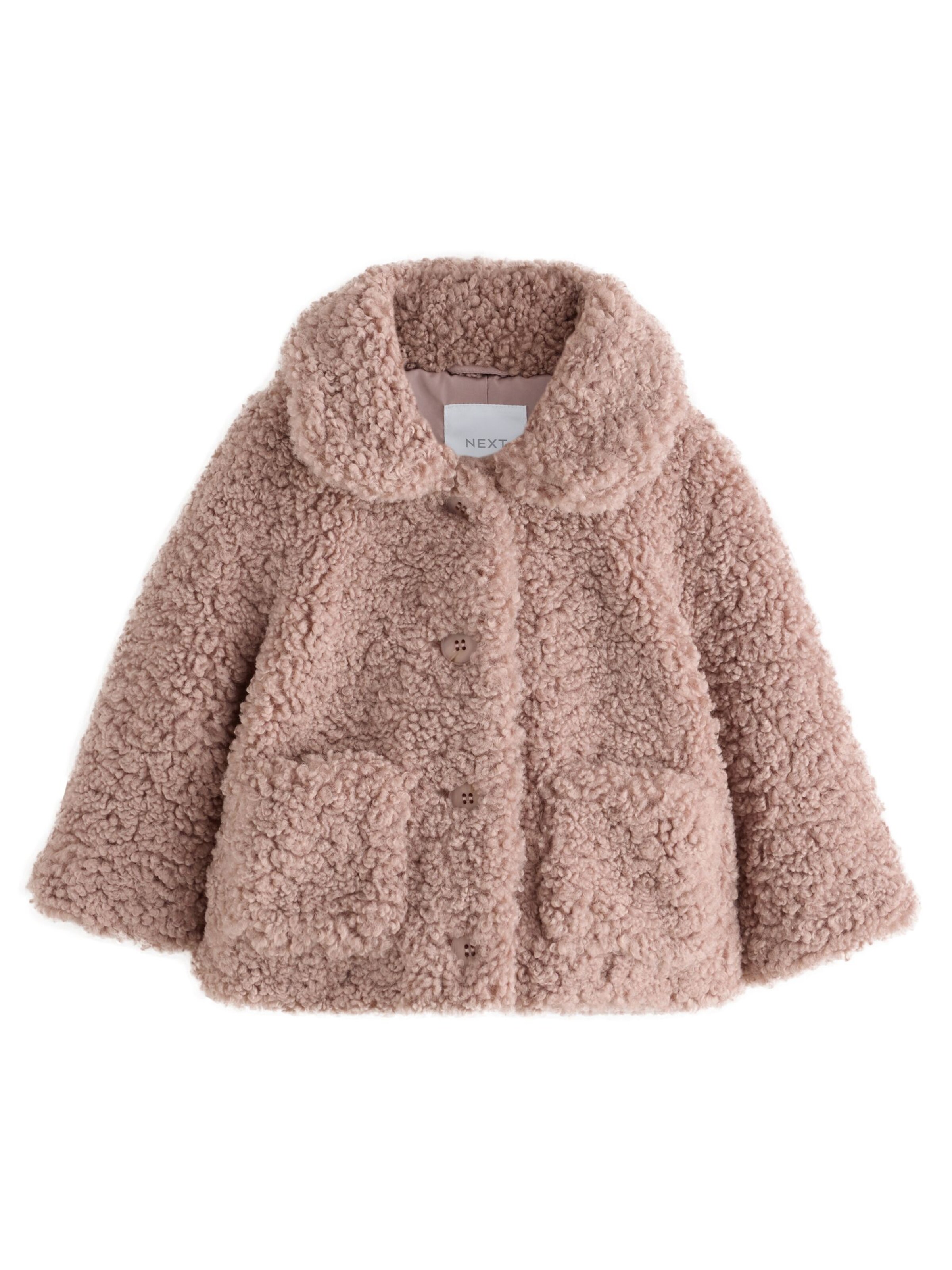 Next Fleecejakke i brun: forside
