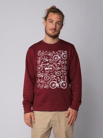 Sweat-shirt ' Fahrräder ' Watapparel en rouge : devant
