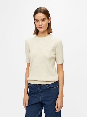 OBJECT Sweater in Beige: front