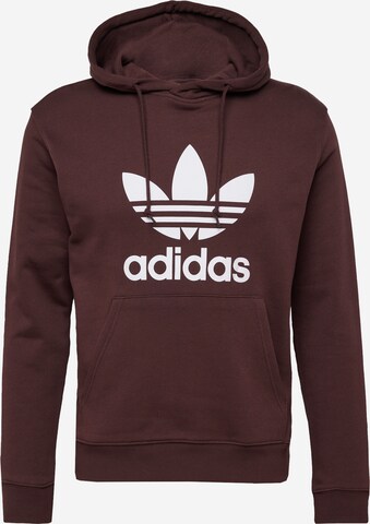 Sweat-shirt 'TREFOIL' ADIDAS ORIGINALS en rouge : devant