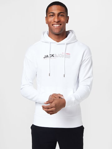 JACK & JONES Sweatshirt 'VISION' in Wit: voorkant