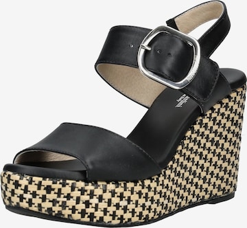 Sandalo di Nero Giardini in nero: frontale