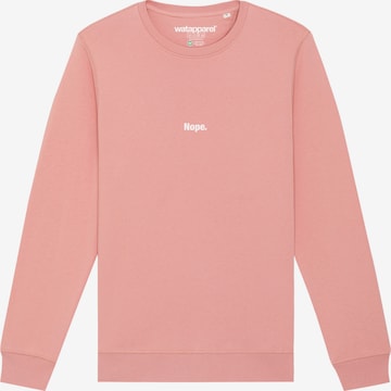 Sweat-shirt ' Nope ' Watapparel en rose : devant