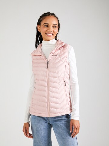 COLUMBIA Sports Vest 'Powder Lite' in Pink: front