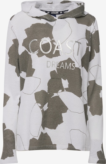 LAURASØN Sweatshirt in grün / weiß, Produktansicht