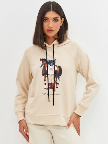 Cat e Lolette Collegepaita 'Rider Cat' värissä beige