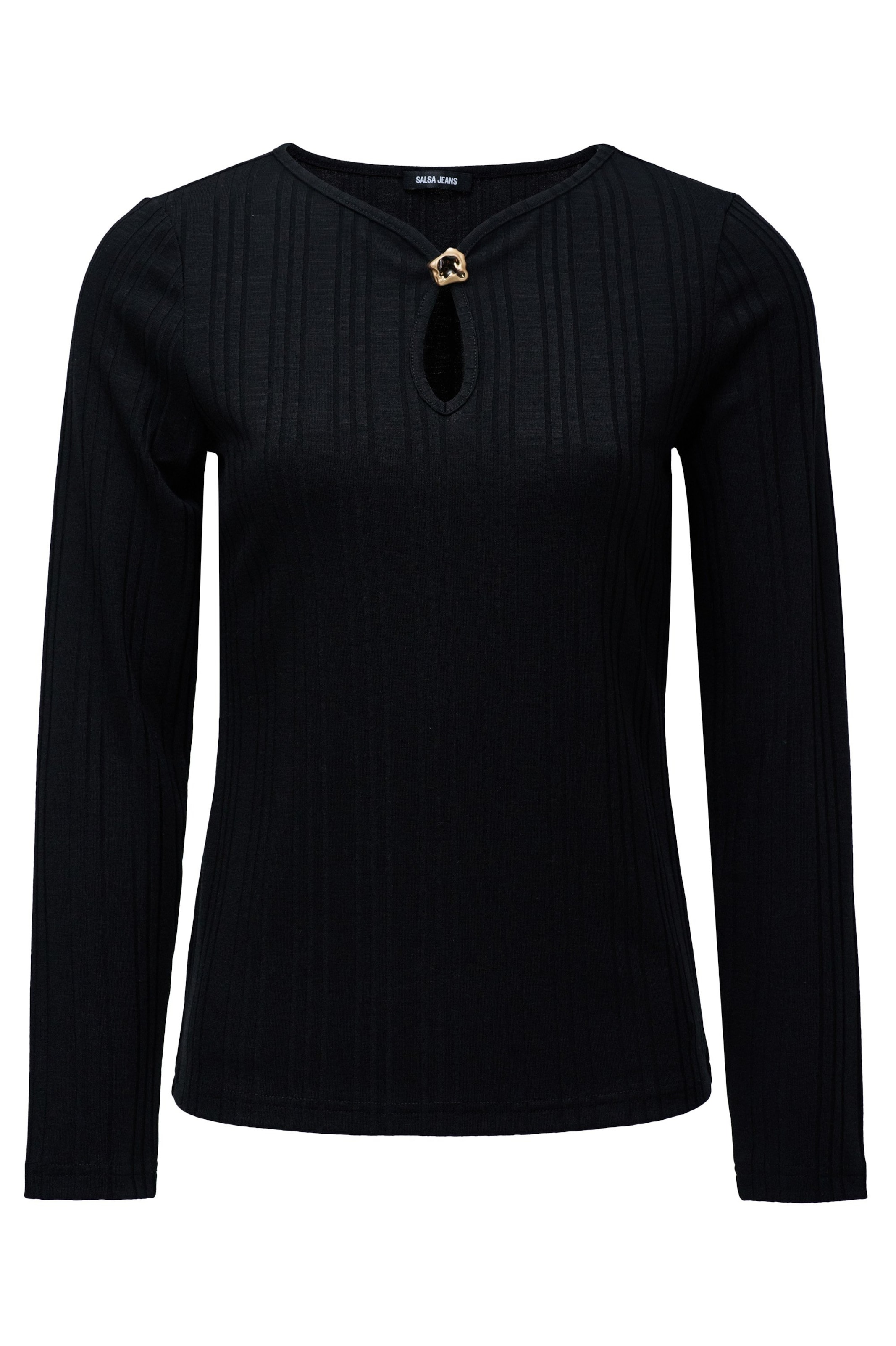 T-shirt Salsa Jeans en noir : devant