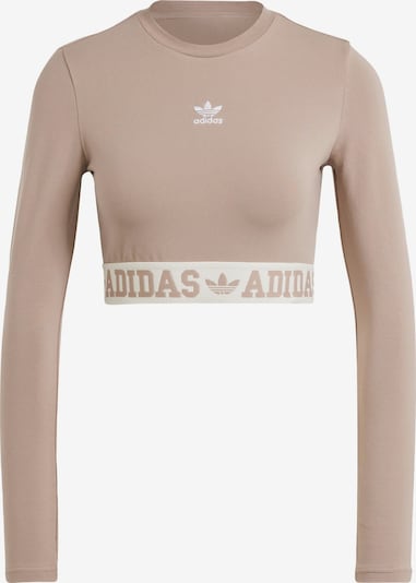 ADIDAS ORIGINALS Majica | rjava / bela barva, Prikaz izdelka