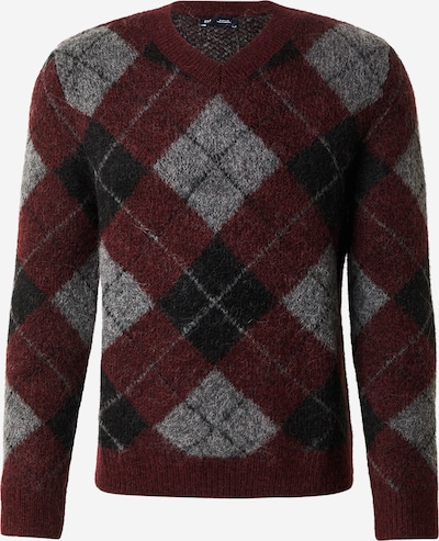 Megztinis iš GAP, spalva – margai pilka / tamsiai raudona / juoda, Prekių apžvalga