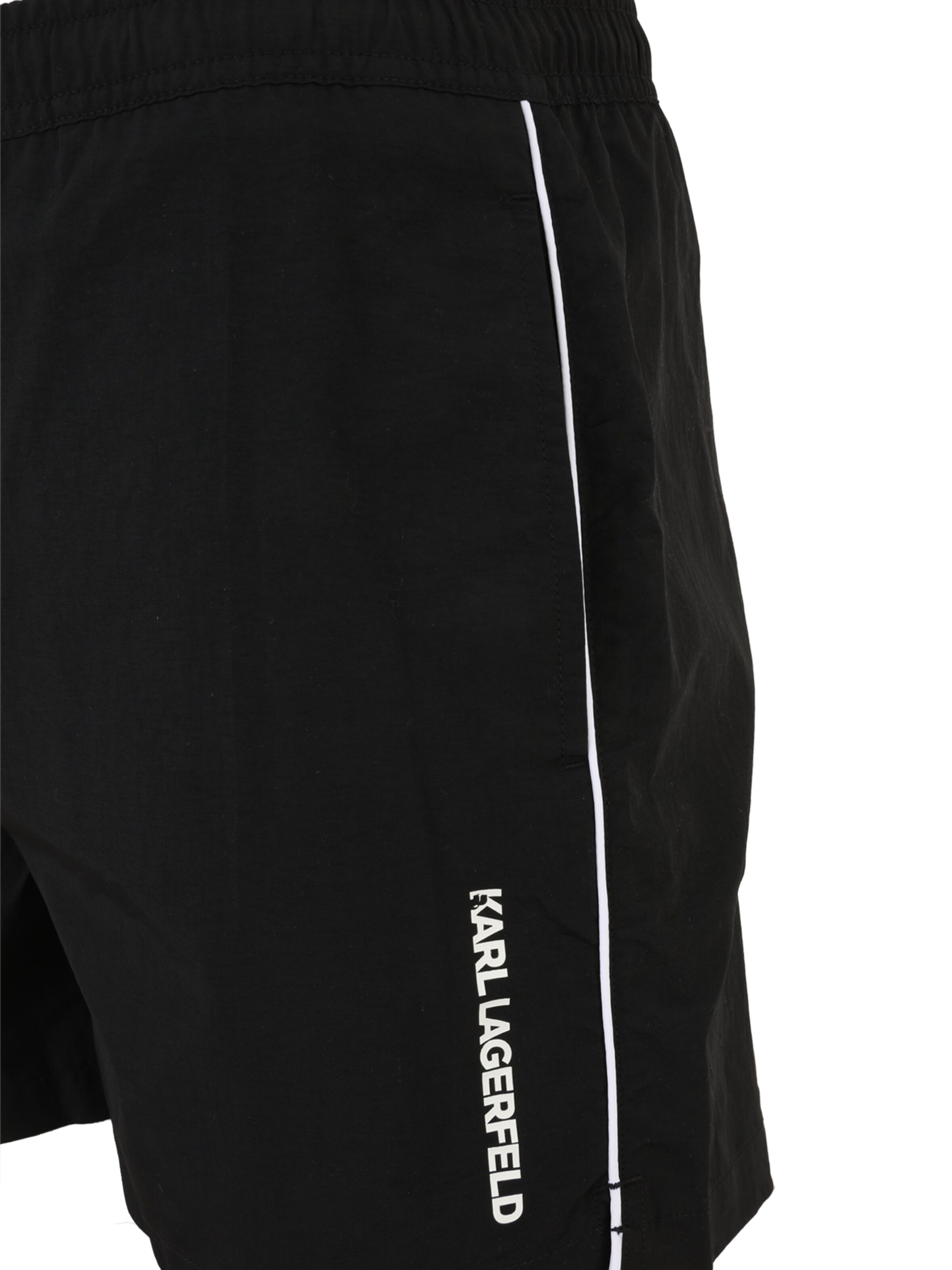 Șorturi de baie de la Karl Lagerfeld pe negru