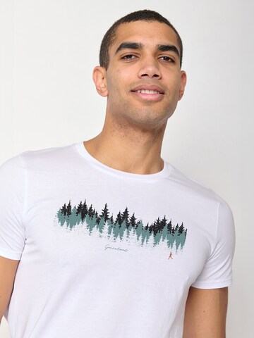 GREENBOMB Shirt 'Nature Forest Run' in Wit