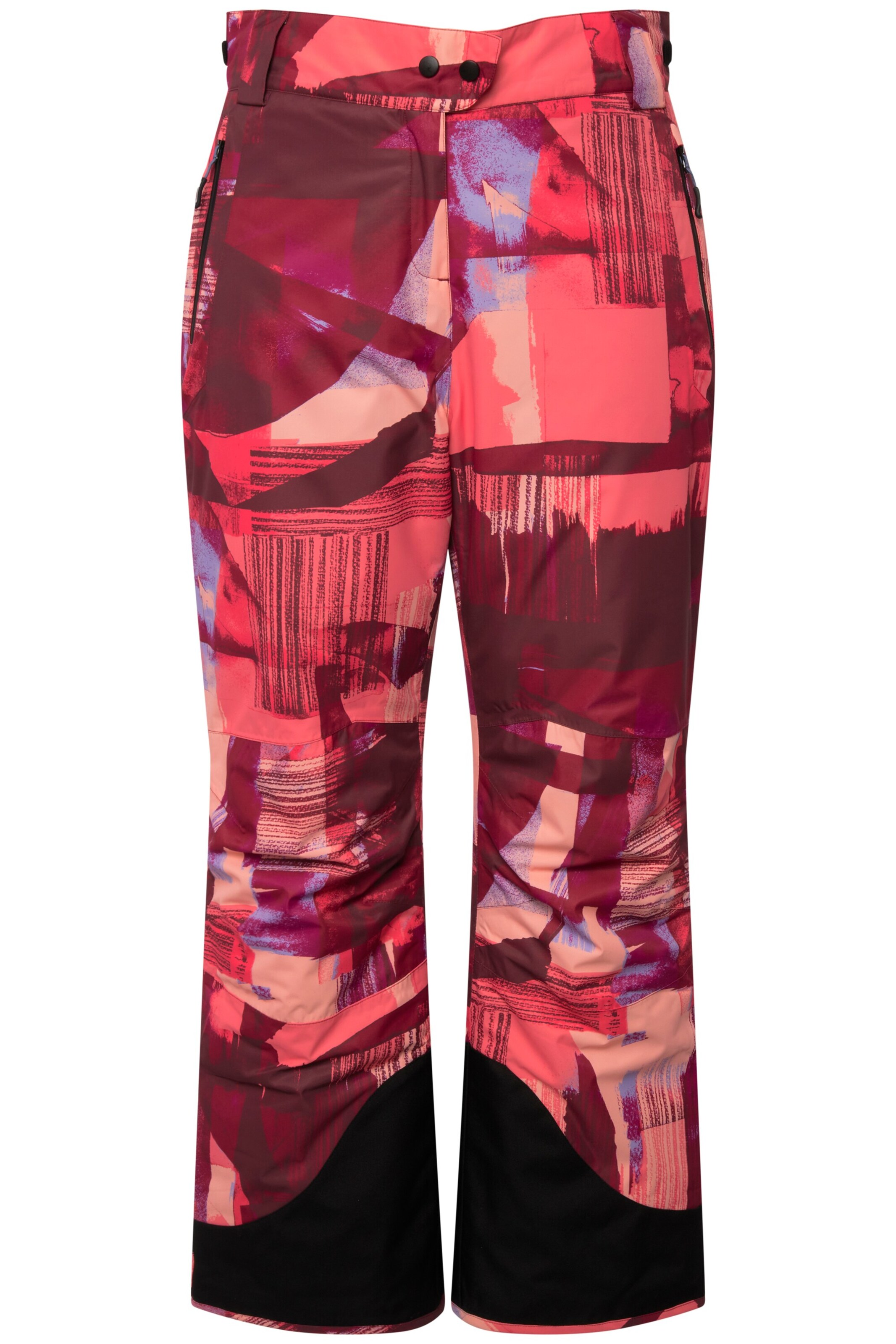 Ulla Popken Regular Functionele broek in Rood: voorkant