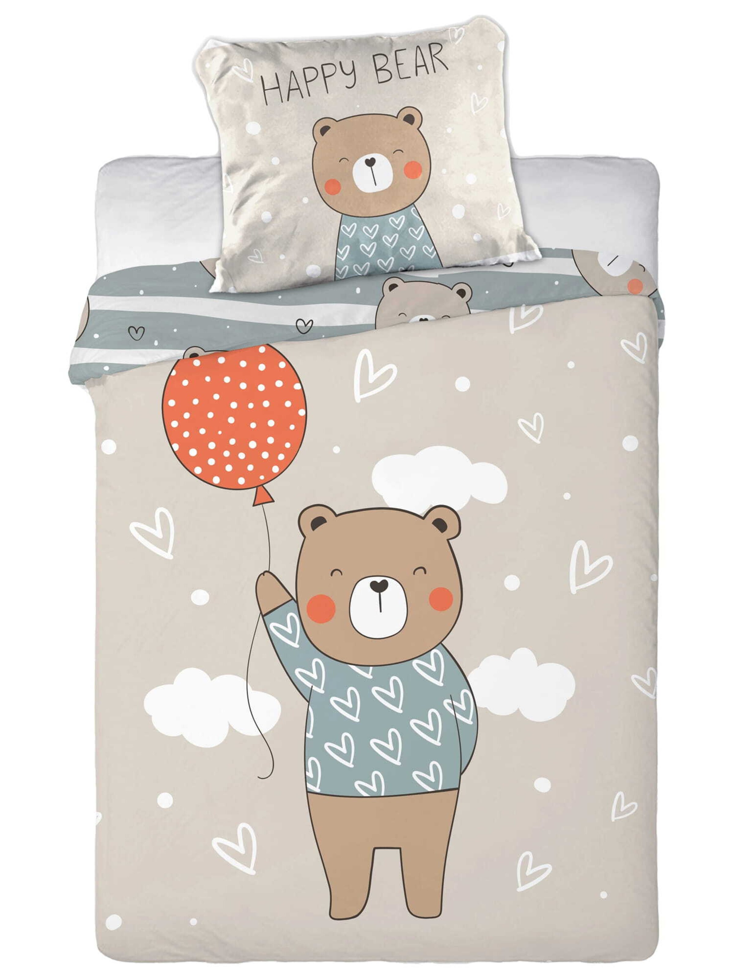 Housse de couette 'Happy Bear' Faro Tekstylia en mélange de couleurs : devant
