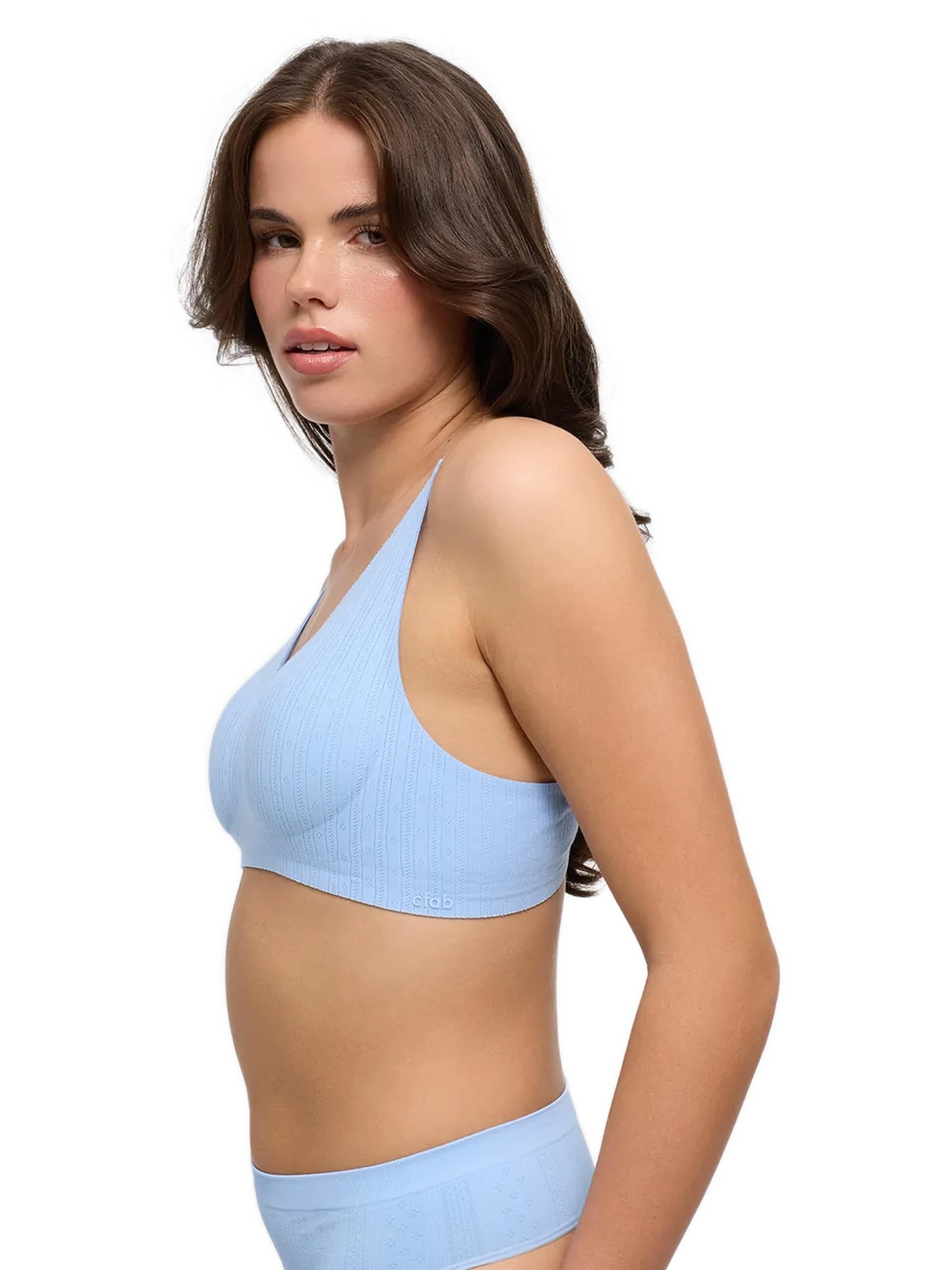cfab Push-up BH 'Jacquard Comfort Push-Up BH' in Blauw