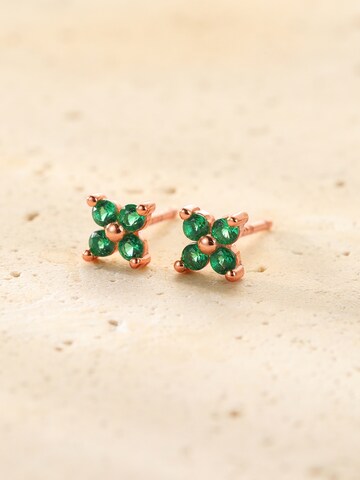 Hey Happiness Ohrringe 'Green Daisy' in Gold