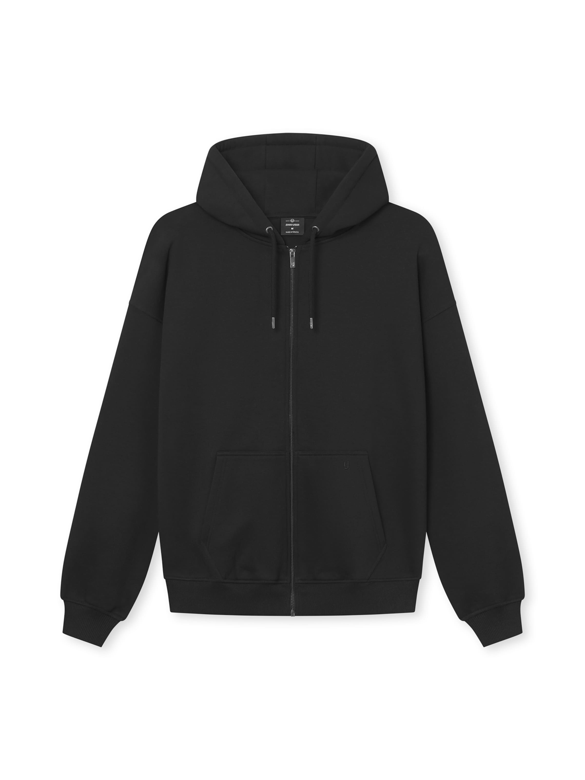 Johnny Urban Sweat jacket 'Caleb' in Black: front