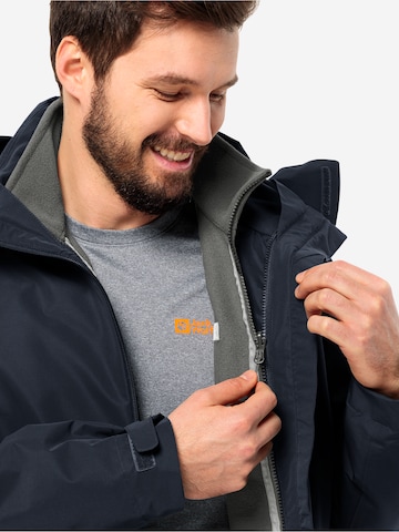 JACK WOLFSKIN Athletic Fleece Jacket 'WINTERSTEIN' in Grey