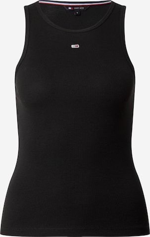 Tommy Jeans Top 'Essential' in Schwarz: predná strana