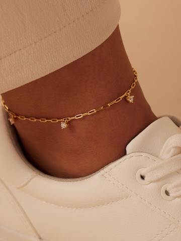 Bijoux de pied Lucardi en or : devant