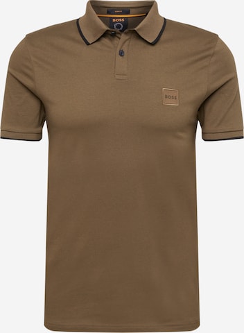 BOSS Orange Shirt 'Passertip' in Bruin: voorkant