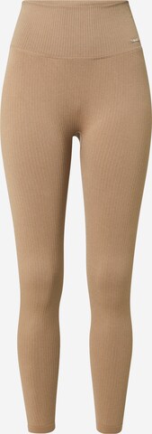 aim'n Skinny Workout Pants 'Espresso' in Brown: front