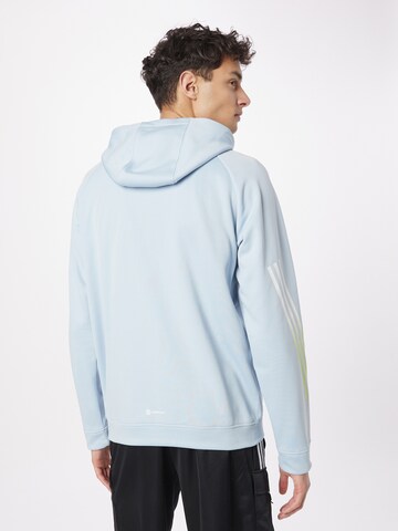 ADIDAS PERFORMANCE - Sweatshirt de desporto 'Train Icons 3-Stripes ' em azul