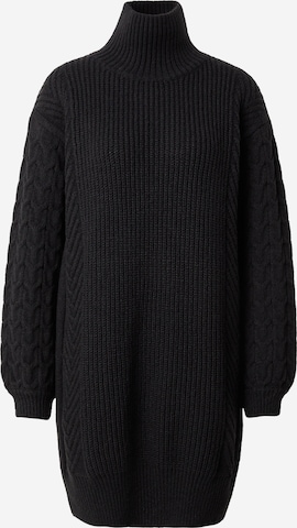 ABOUT YOU Плетена рокля 'Pia' в черно: отпред