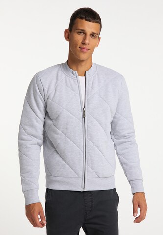 MO Zip-Up Hoodie in Grey: front