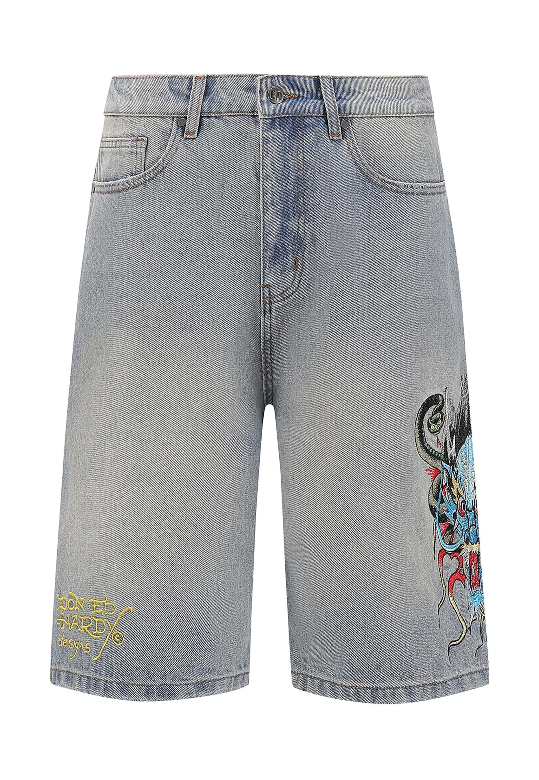 Ed Hardy Regularen Kavbojke | modra barva: sprednja stran