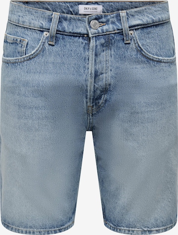 Only & Sons Regular Jeans 'Edge' in Blue: front