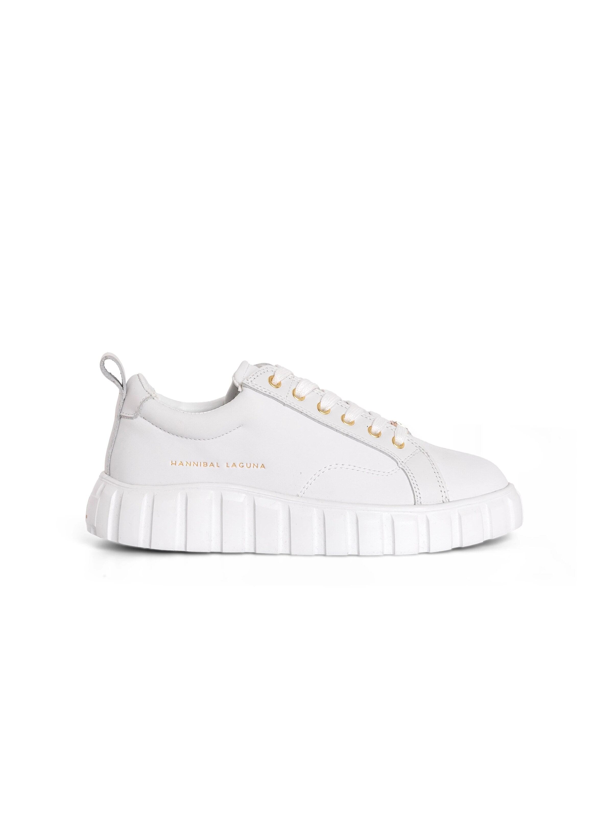 HANNIBAL LAGUNA COLLECTION Platform trainers 'BLANCA' in White: front